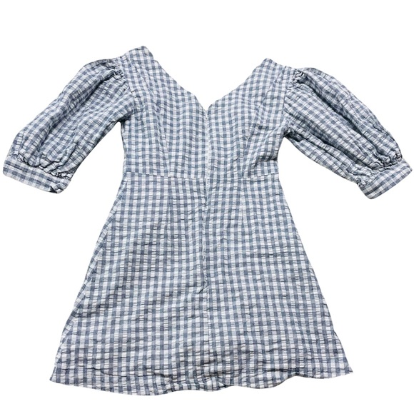Urban Outfitters Puff Sleeve Plaid Gingham Dress - Picture 3 of 6